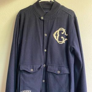 Mens navy colored Crooks & Castles Wool jacket